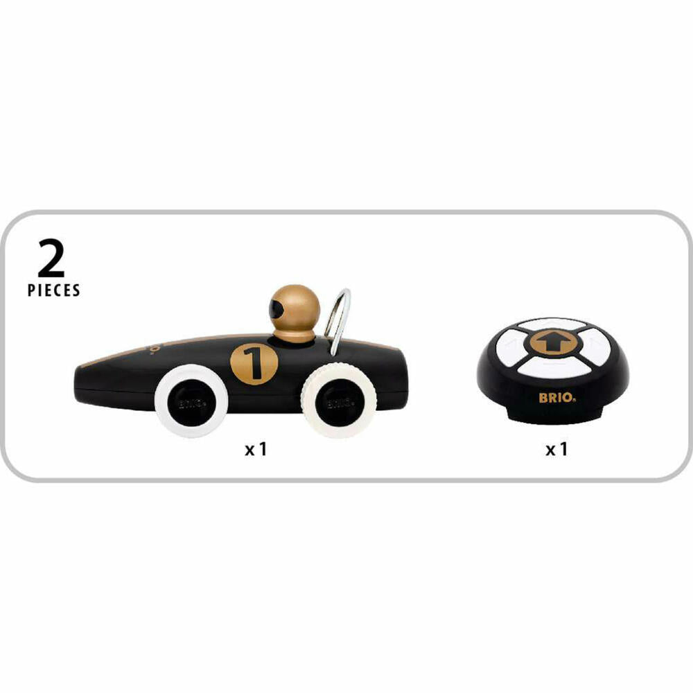 BRIO RC Racing Car Black Gold, with Remote Control, Racing Car, Toy, 63044300