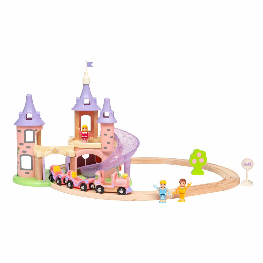 BRIO Disney Princess Traumschloss, Eisenbahn-Set, Schloss, Holzeisenbahn, Holz Eisenbahn, Spielset, 33312