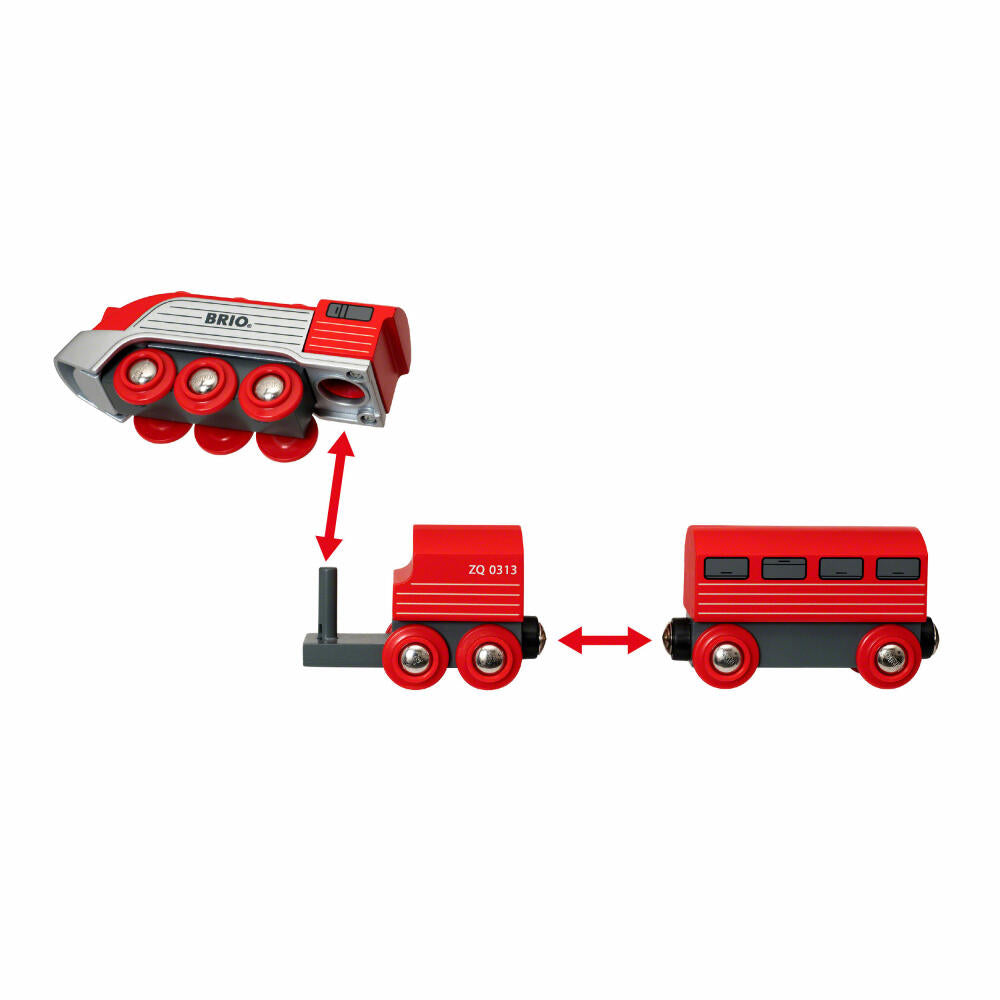 Brio Highspeed-Dampfzug, Holzeisenbahn, Eisenbahn, Zug, Holzspielzeug, Holz Spielzeug, 33557
