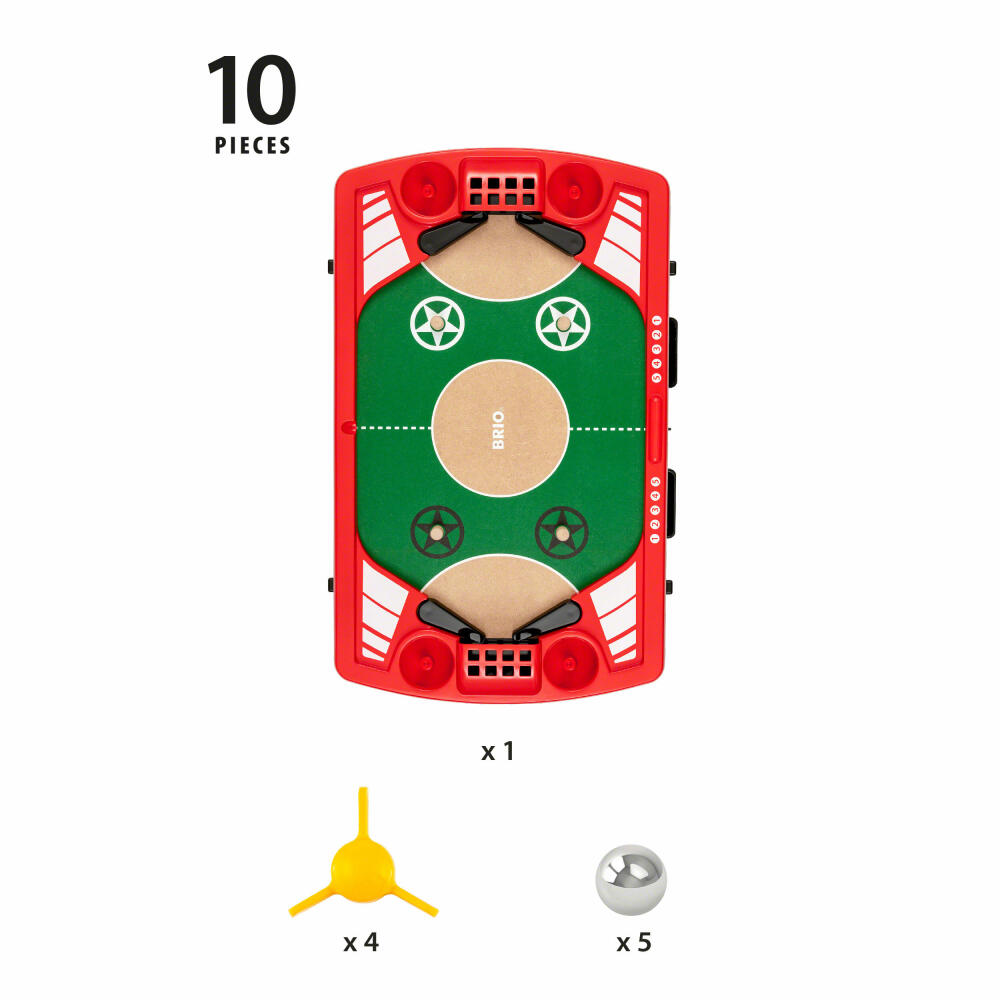 BRIO Spiele Tischfußball-Flipper, Flipperspiel, Tisch Fußball, Tischflipper, Kinderspielzeug, Kinder Spielzeug, 34019