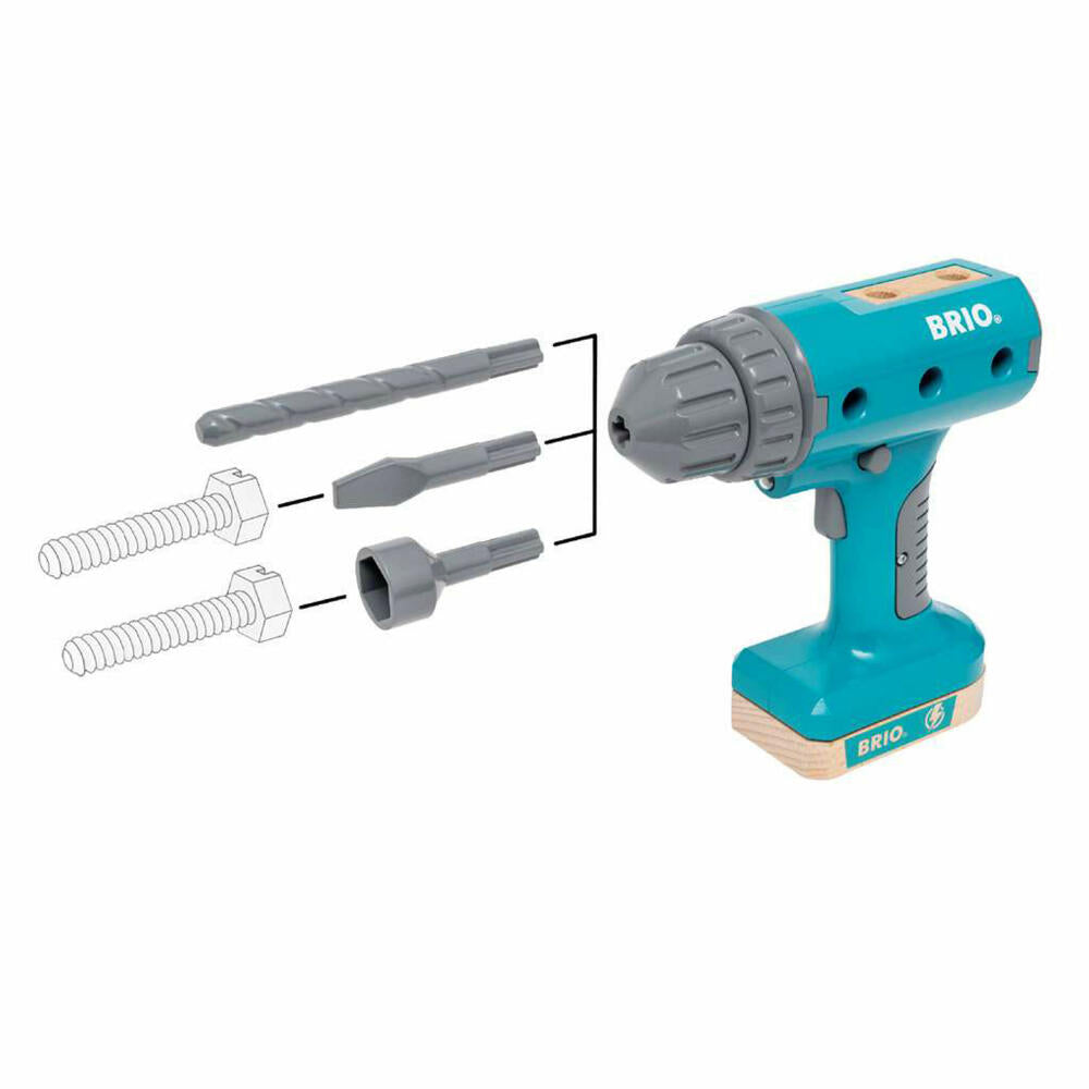 BRIO Builder Cordless Screwdriver, Tool, Children's Tool, Children's Toy, from 3 Years, 63460000