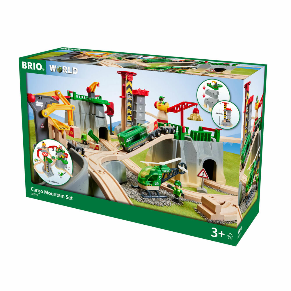BRIO Gebirgs-Frachten Set Deluxe, 49-tlg., Holzeisenbahn, Holz Eisenbahn, Zubehör, 63601000