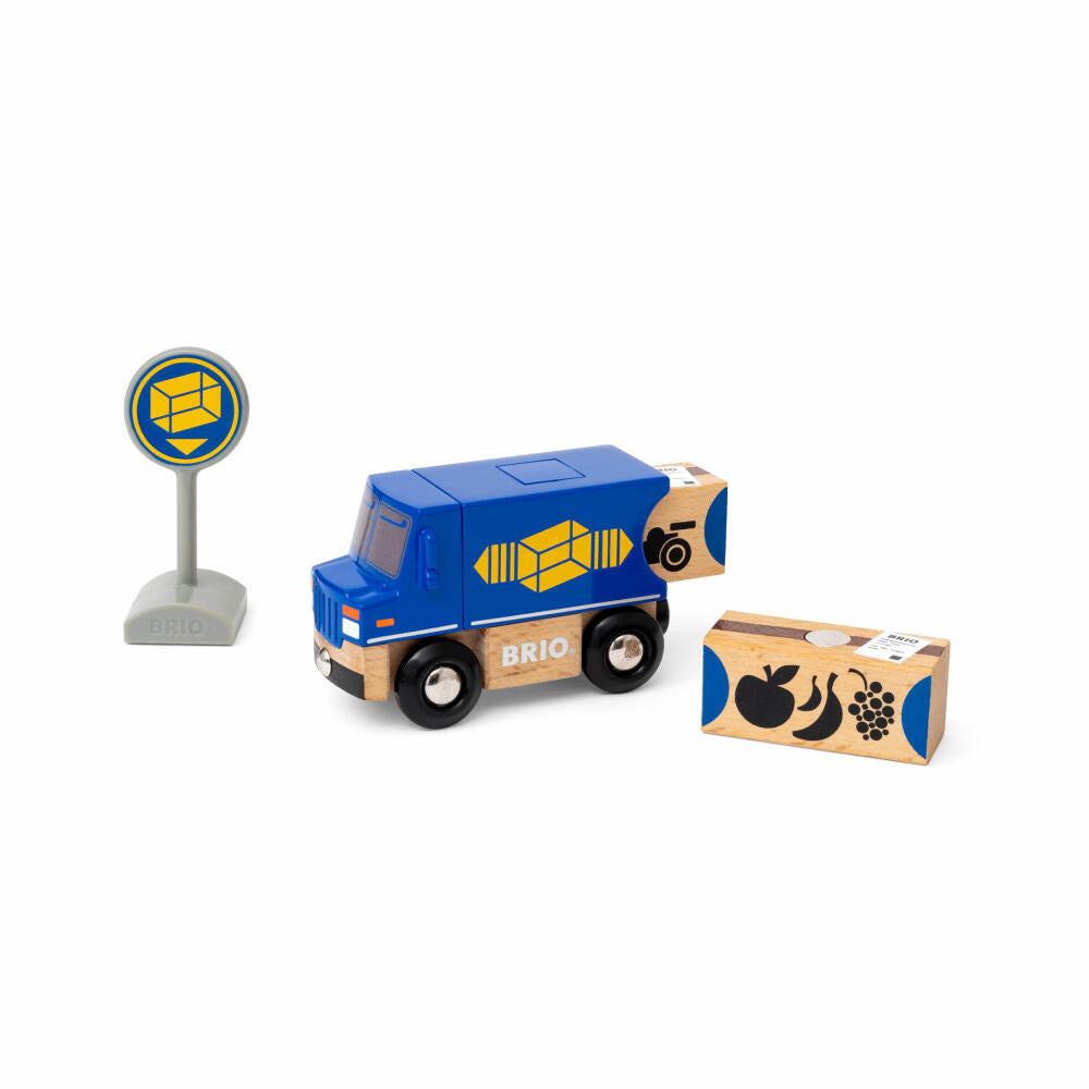 BRIO Zustell-Fahrzeug, Liefer-LKW, Holzeisenbahn, Holz Eisenbahn, Zubehör, 63602000