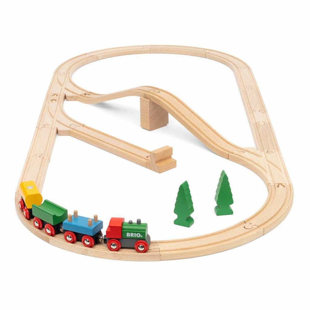 BRIO 65 Jahre Holzeisenbahn Jubiläums-Zugset, 32-tlg., Holzeisenbahn, Holz Eisenbahn, Spielzeug, 63603600