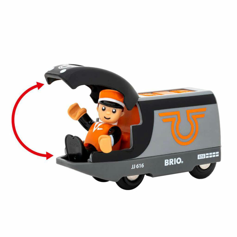 BRIO Orange-schwarzer Reisezug, Batteriereisezug, Spielzeuglok, Lok, Zug, Spielzeug, 63604700
