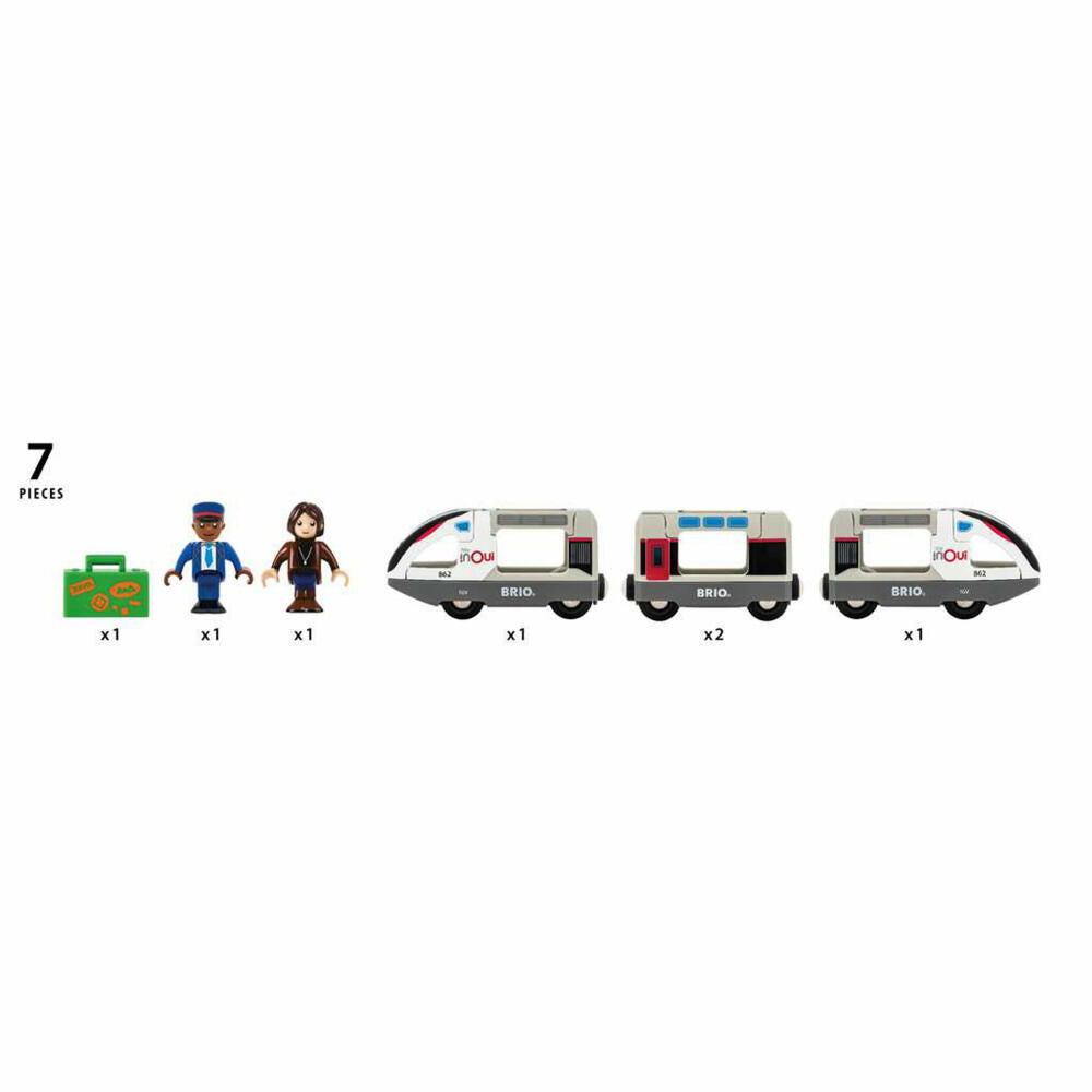 BRIO TGV Hochgeschwindigkeitszug, Zug, Spielzeuglok, Lok, Hochgeschwindigkeitslok, Spielzeug, 63608700