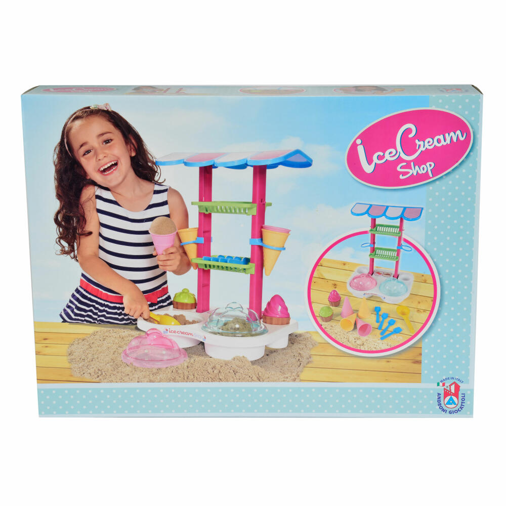 Simba Ice Cream Parlor with Storage Compartments, Beach Toy, Sandpit Toy, Toy, Plastic, 52 cm, 107102532