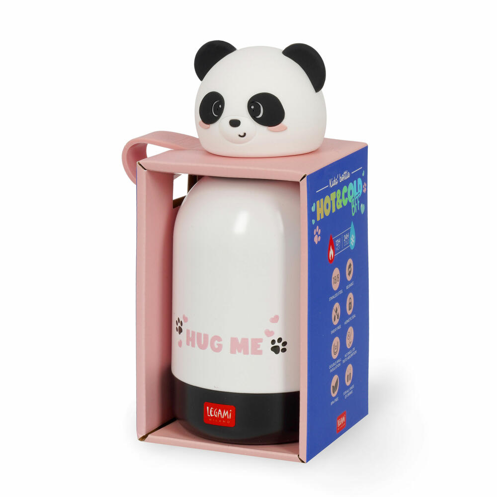 Legami Hot&Cold Kids Bottle Panda, Thermoflasche, Isoflasche, Trinkflasche, Kinder, 310 ml, KSSB0005