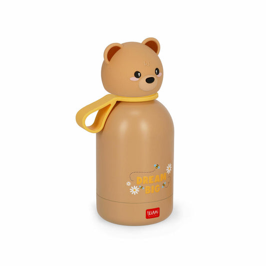 Legami Hot&Cold Kids Bottle Teddy Bear, Thermoflasche, Isoflasche, Trinkflasche, Kinder, Teddybär, 310 ml, KSSB0006