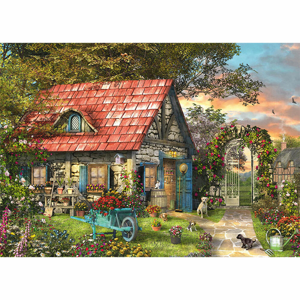 Jumbo Spiele Falcon The Woodland Cottage, Puzzle, Erwachsenenpuzzle, Puzzlespiel, 2 x 1000 Teile, 11294