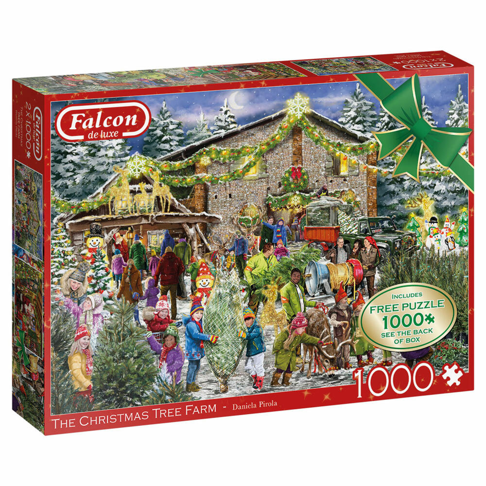 Jumbo Games Falcon The Christmas Tree Farm, Puzzle, Adult Puzzle, Puzzle Game, 1000 Pieces, 11394