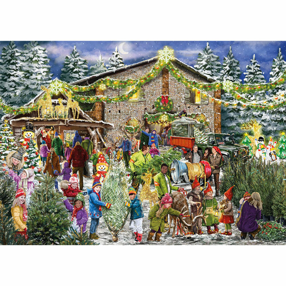 Jumbo Games Falcon The Christmas Tree Farm, Puzzle, Adult Puzzle, Puzzle Game, 1000 Pieces, 11394