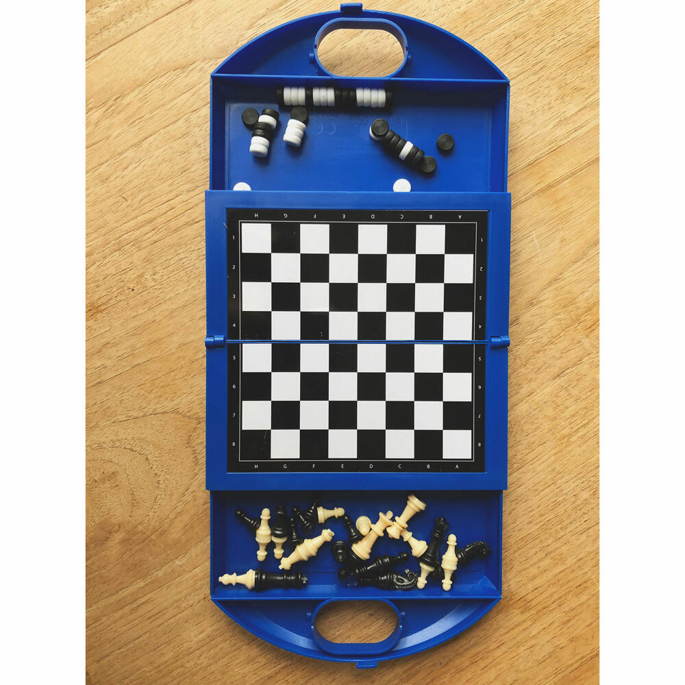 Jumbo Games Chess and Checkers Compact Game, Travel Game, Board Game, Strategy Game, from 7 years, 12763