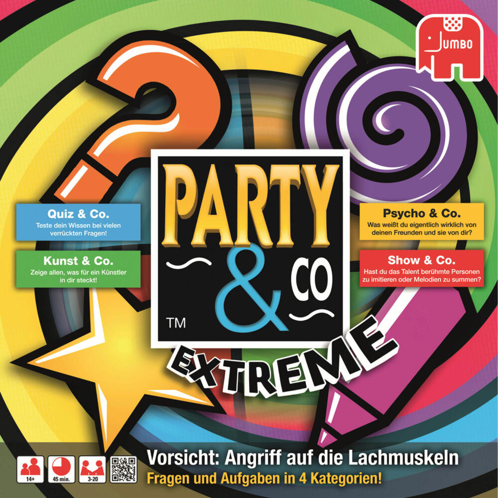 Jumbo Games Party & Co. Extreme, party game, board game, action game, 17864