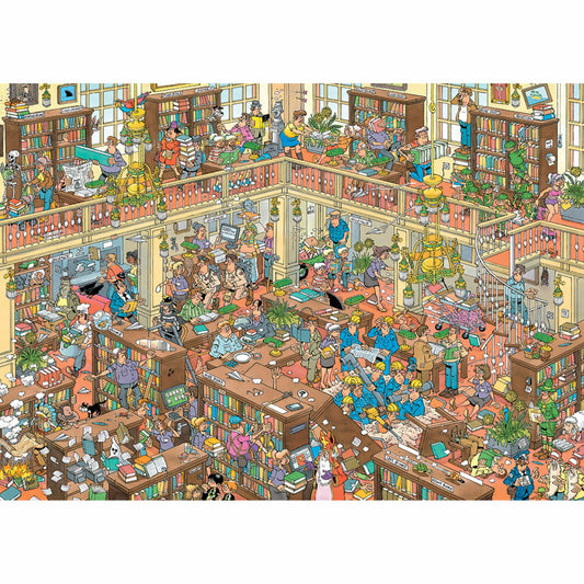 Jumbo Jan van Haasteren Die Bibliothek, Puzzle, Erwachsenenpuzzle, 500 Teile XL, 1110100811