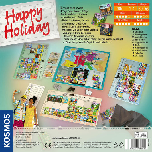 KOSMOS Happy Holiday, Taktikspiel, Strategiespiel, Gesellschaftsspiel, ab 10 Jahren, 686604