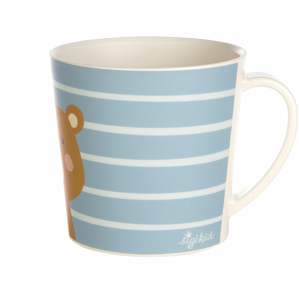sigikid 4 Friends Mug Bear Yellow, Handle Mug, Cup, Children, rPET, Blue, 300 ml, 25353