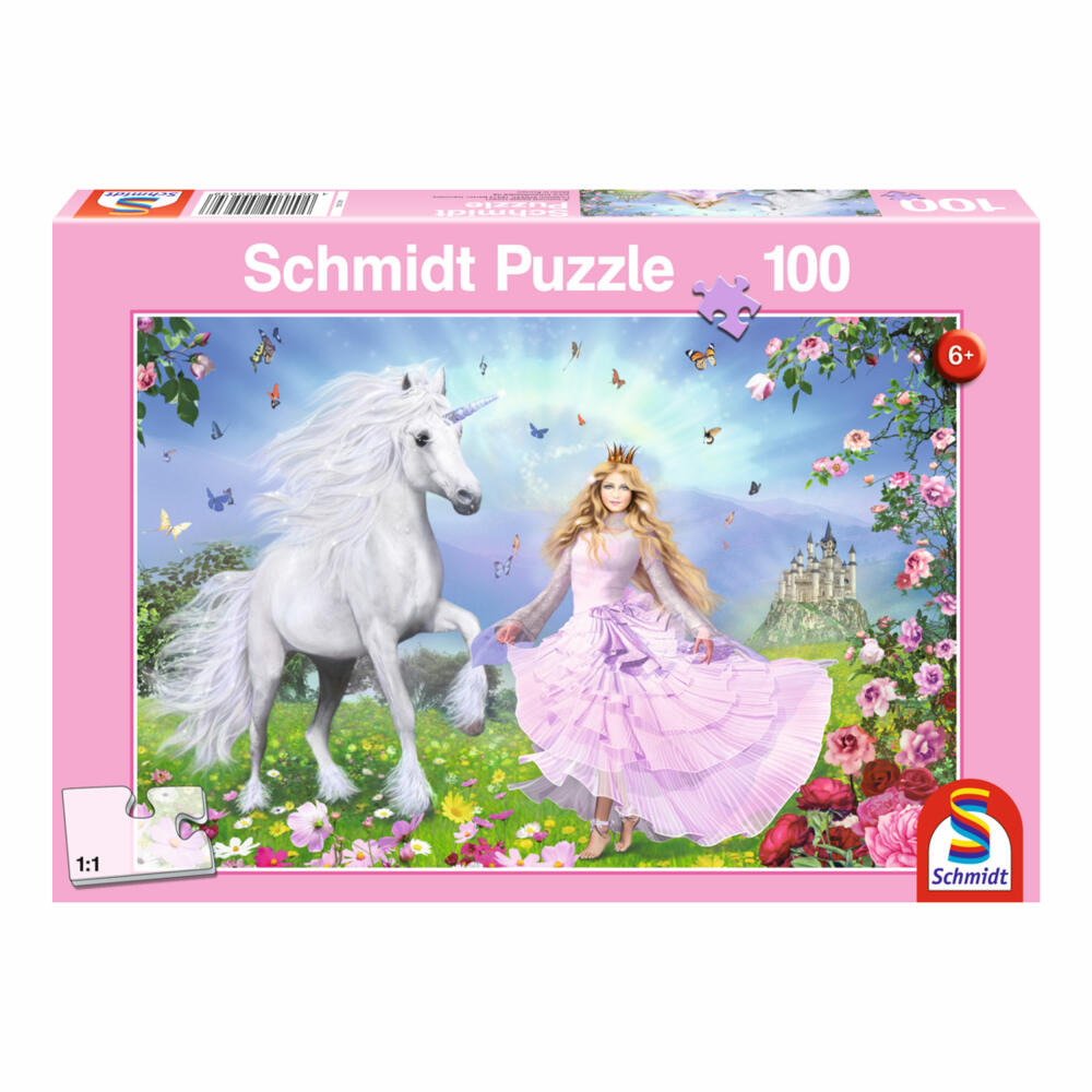 Schmidt Spiele Princess of the Unicorns, Children's Puzzle, Standard 100 Pieces, Puzzle, 55565