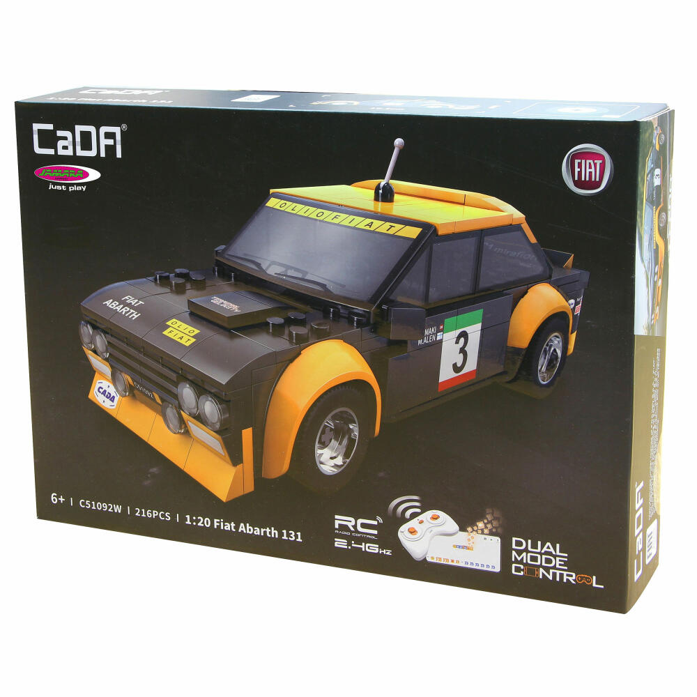 CaDA Fiat Abarth 131 1:20 schwarz 2,4GHz, 402859