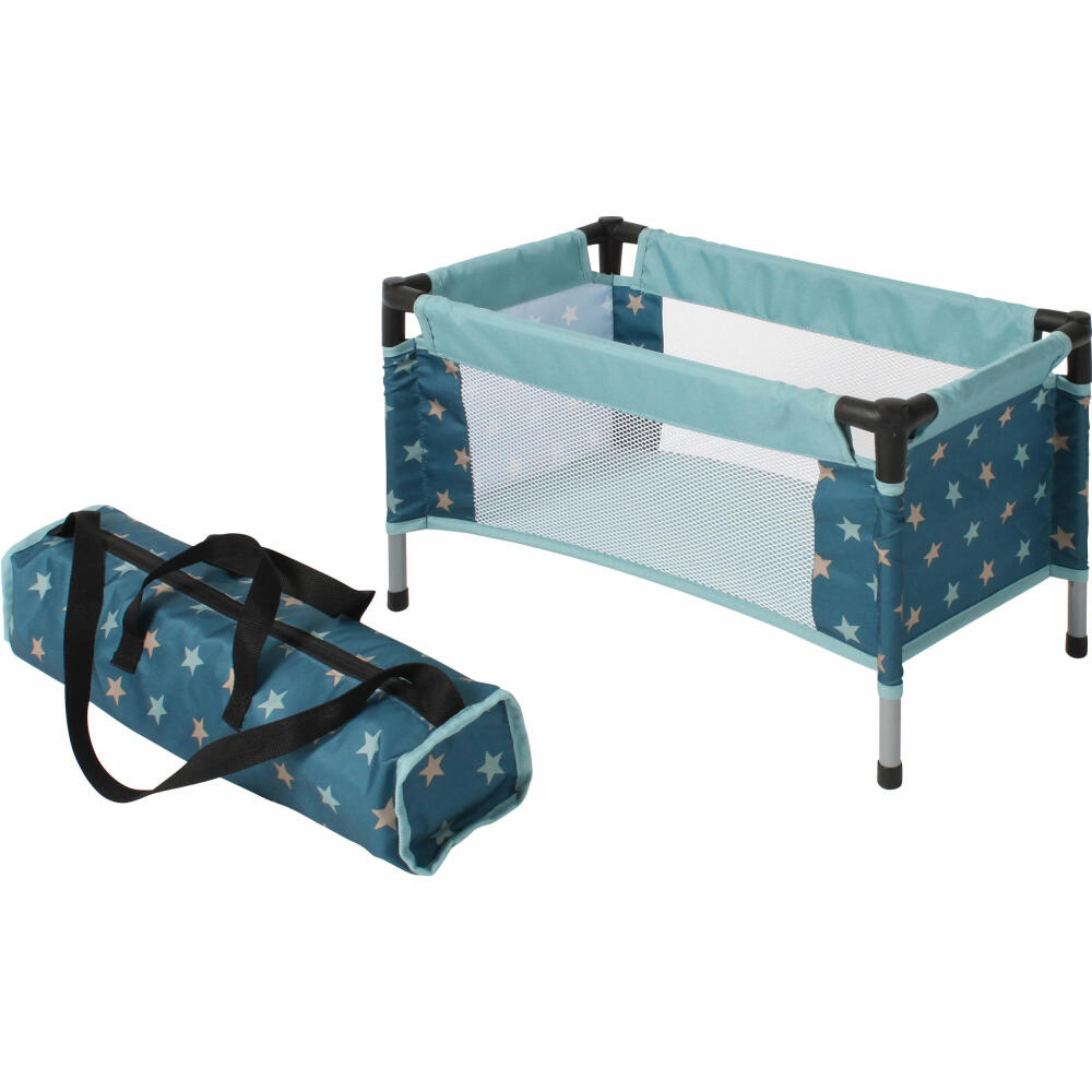 Bayer Chic Puppen-Reisebett türkis, 652-18