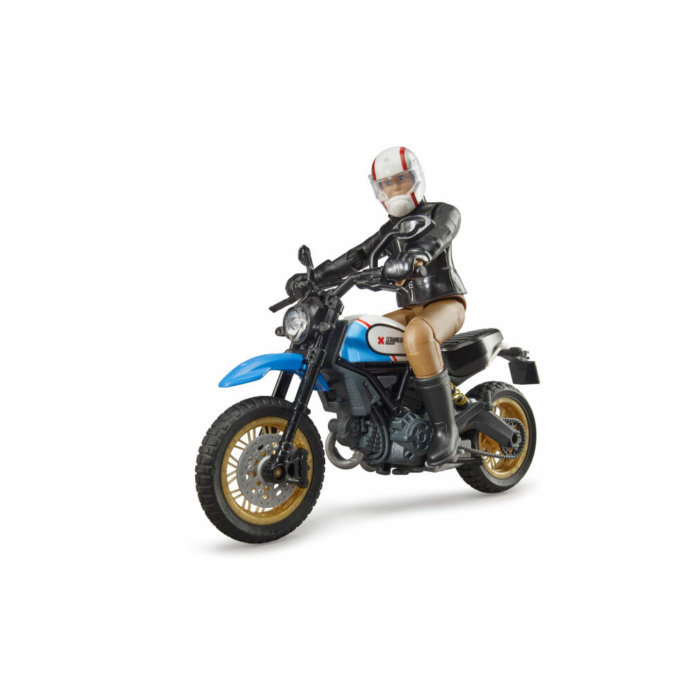 Bruder Leisure Scrambler Ducati Desert Sled, with Driver, Motorcycle, Model Vehicle, Model Vehicle, Toy, 63051