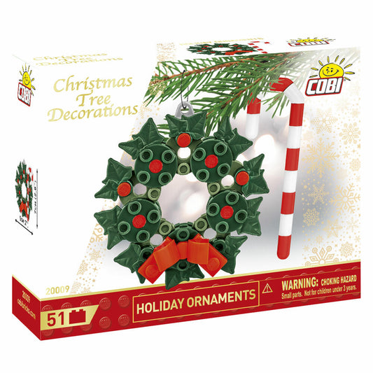 Cobi Klemmbaustein-Set Christbaumschmuck - Feiertagsornamente, 51 Teile, COBI-20009