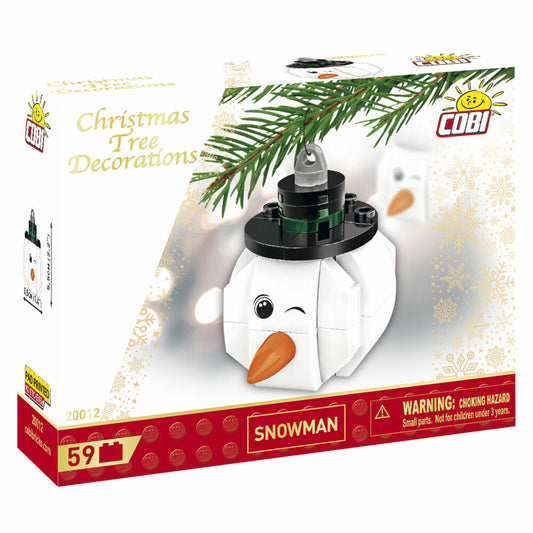 Cobi Klemmbaustein-Set Christbaumschmuck - Schneemann, 59 Teile, COBI-20012