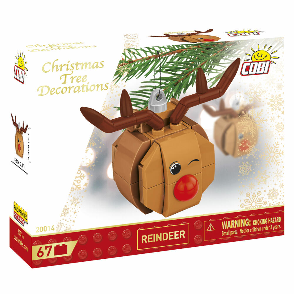 Cobi Klemmbaustein-Set Christbaumschmuck - Rentier, 67 Teile, COBI-20014