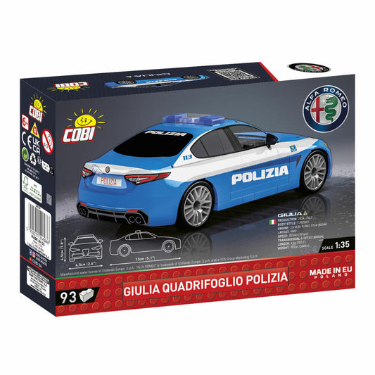 Cobi Klemmbaustein-Set Alfa Romeo Giulia Quadr. Polizia, 93 Teile, 24606