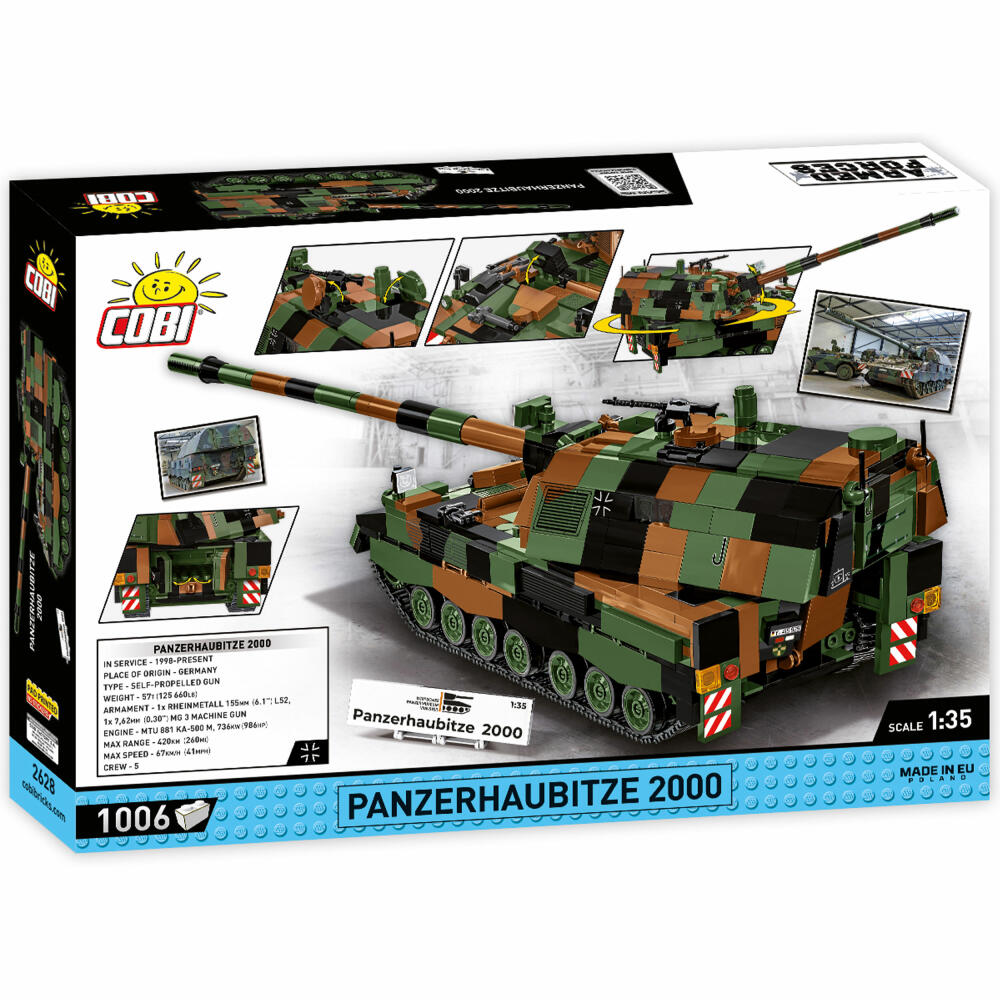 Cobi Klemmbaustein-Set Panzerhaubitze 2000, Armed Forces, 1006 Teile, COBI-2628