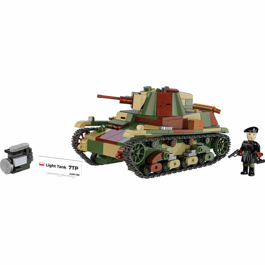 Cobi Klemmbaustein-Set Light Tank 7TP, Panzer, WW2, 669 Teile, COBI-2661