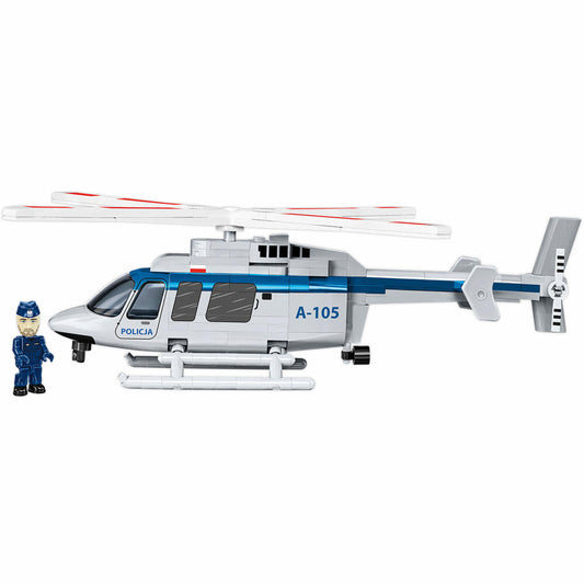 Cobi Klemmbaustein-Set Bell 407 Policja, Polizei, Hubschrauber, 217 Teile, COBI-26628