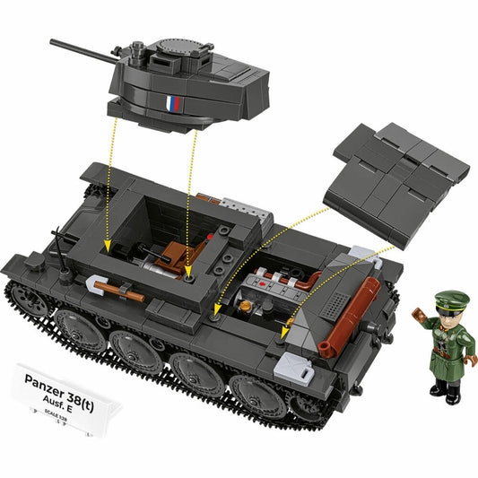Cobi Klemmbaustein-Set Panzer 38t / CKD LT vz.38, WW2, 690 Teile, COBI-2666