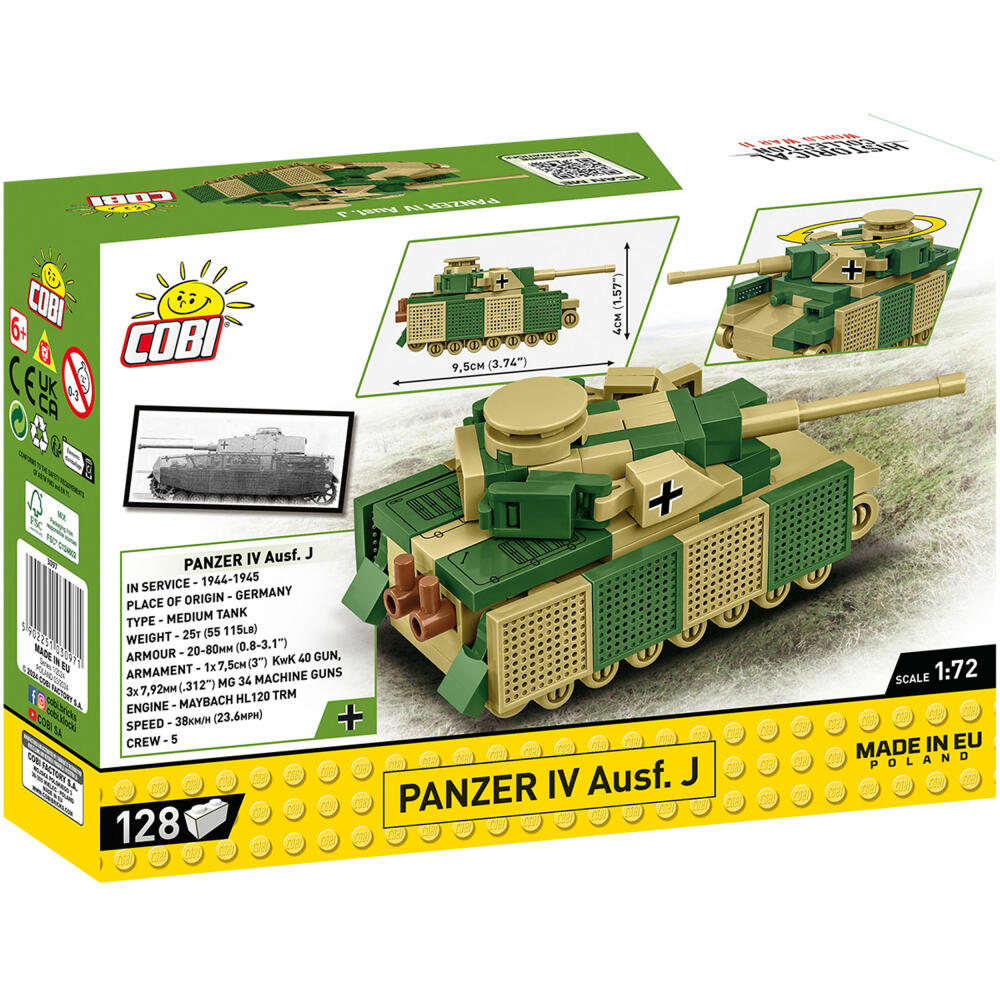 Cobi Klemmbaustein-Set Panzer IV Ausf. J, WW2, 128 Teile, COBI-3097