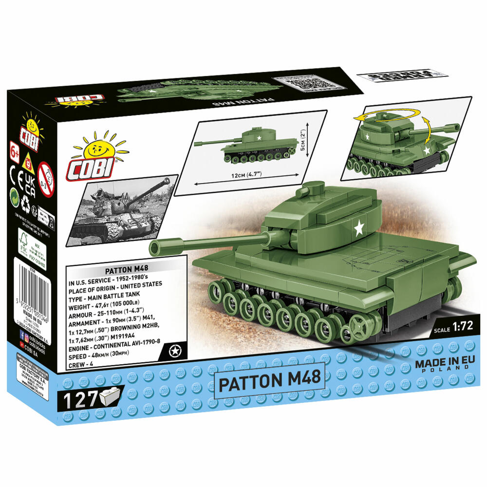 Cobi Klemmbaustein-Set Panzer M48 Patton, Armed Forces, 127 Teile, COBI-3104