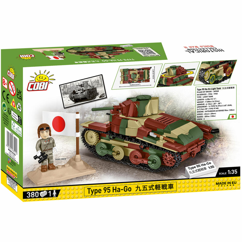 Cobi Klemmbaustein-Set Panzer Type 95 Ha-Go, WW2, 380 Teile, COBI-3115