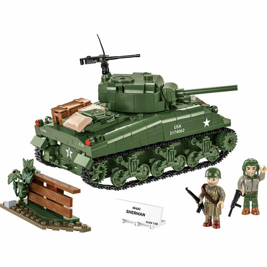 Cobi Klemmbaustein-Set Panzer M4A1 Sherman, WW2, 663 Teile, COBI-3126