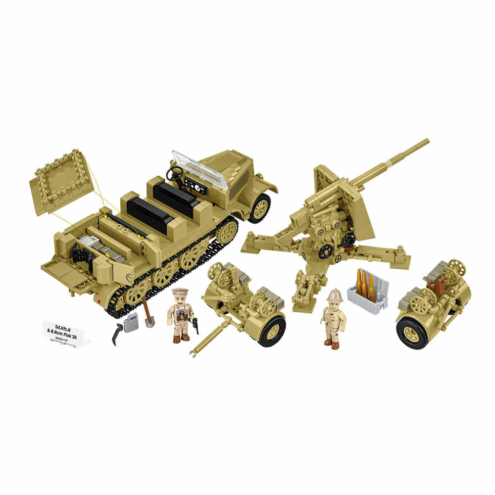 Cobi Klemmbaustein-Set Sd.KfZ 8 mit FLAK36, 975 Teile, 3143