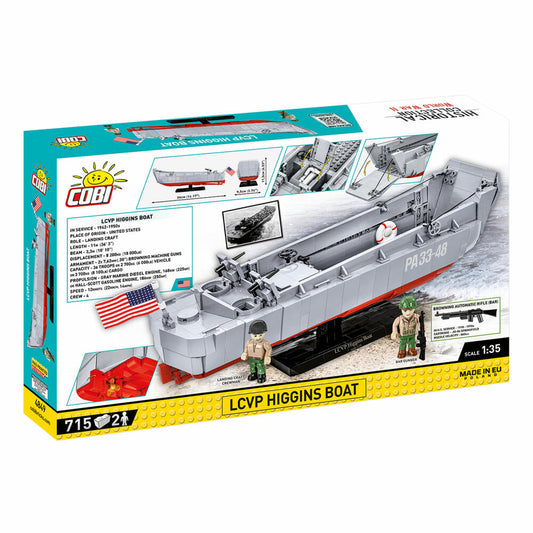 Cobi Klemmbaustein-Set LCVP Higgins Boat, 715 Teile, 4849