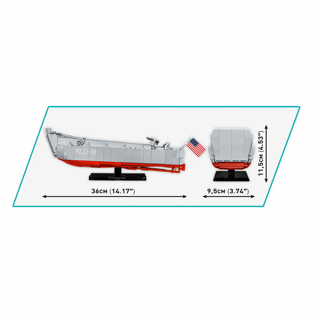 Cobi Klemmbaustein-Set LCVP Higgins Boat, 715 Teile, 4849