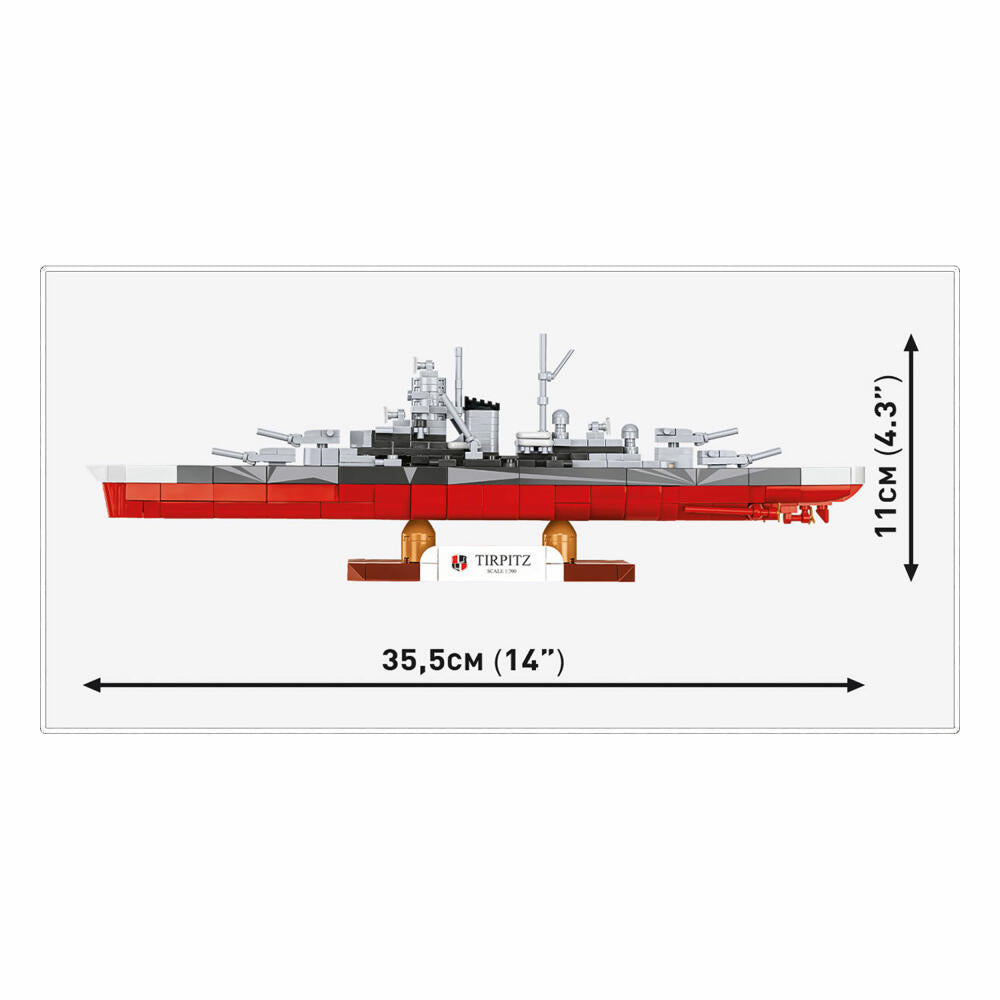 Cobi Klemmbaustein-Set Schlachtschiff Tirpitz, 593 Teile, 4853