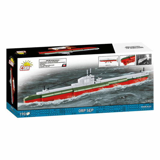 Cobi Klemmbaustein-Set Polnisches U-Boot ORP Sep, 190 Teile, 4856