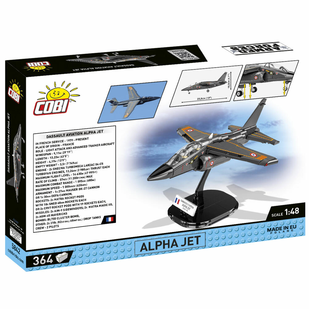 Cobi Klemmbaustein-Set Dassault Alpha Jet, Flugzeug, 543 Teile, COBI-5842