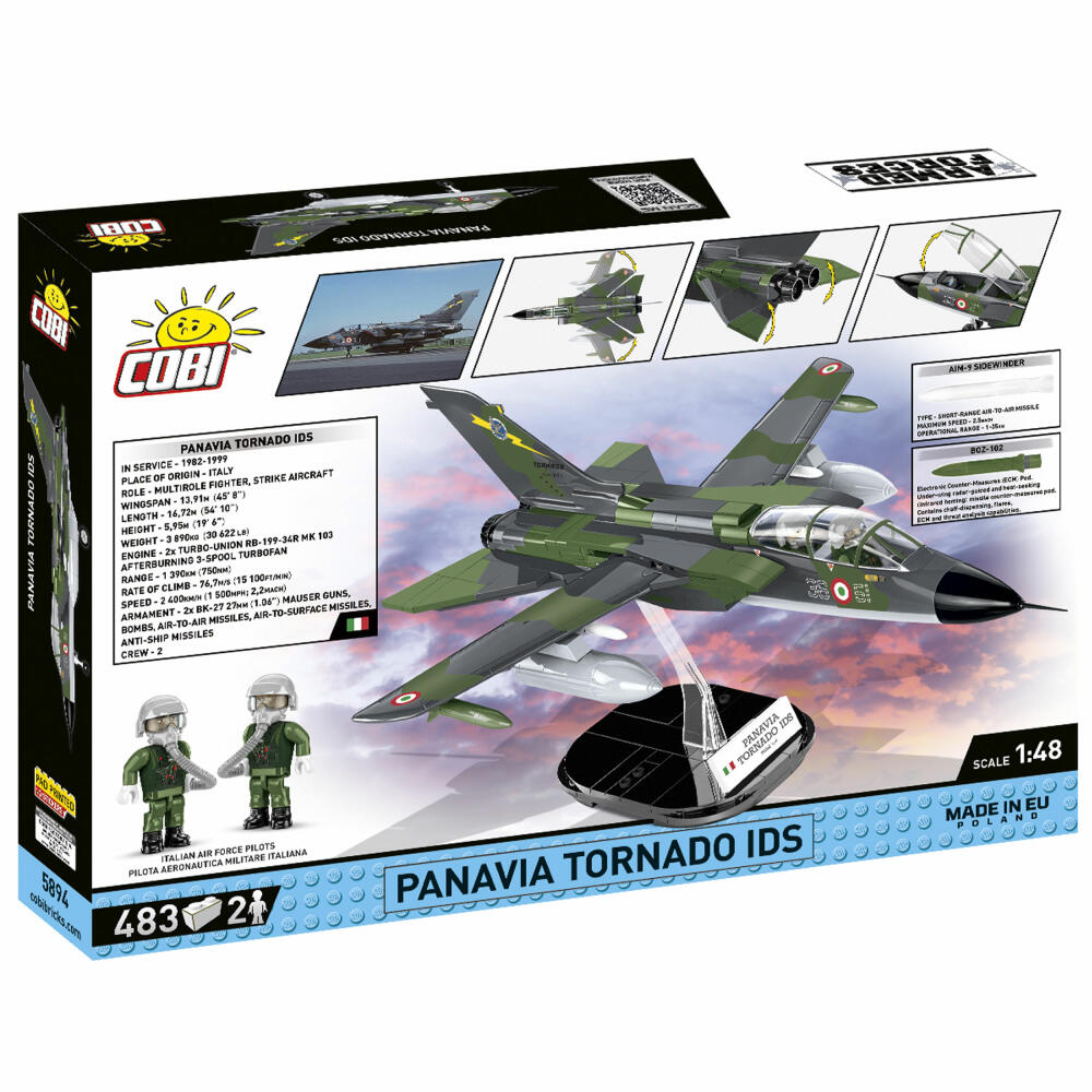 Cobi Klemmbaustein-Set Panavia Tornado IDS Italien, Flugzeug, 483 Teile, COBI-5894