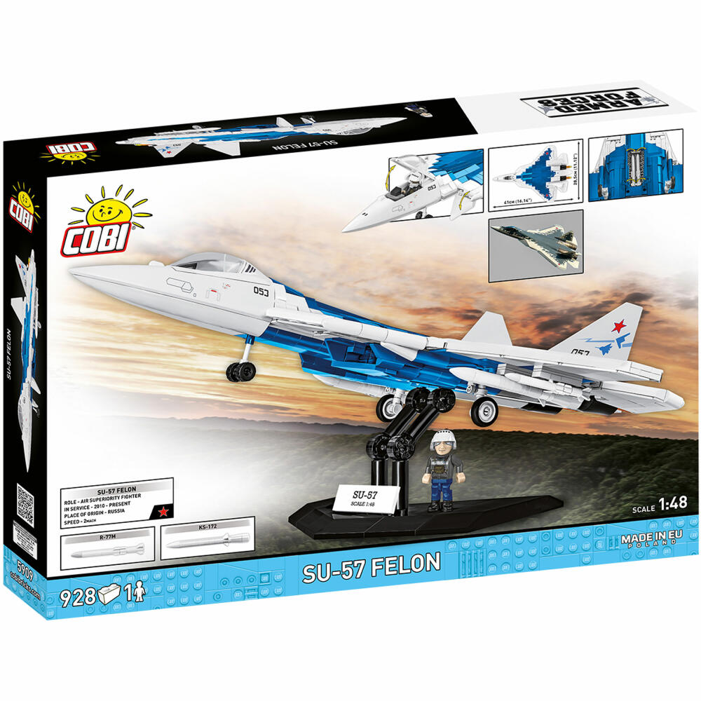 Cobi Klemmbaustein-Set Lockheed Su-57 Felon, Flugzeug, 928 Teile, COBI-5909