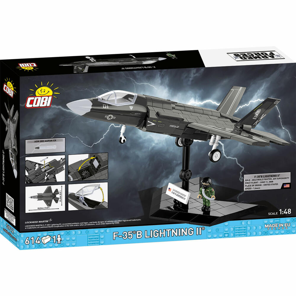 Cobi Klemmbaustein-Set F-35B Lightning II US Marines, Flugzeug, 614 Teile, COBI-5912