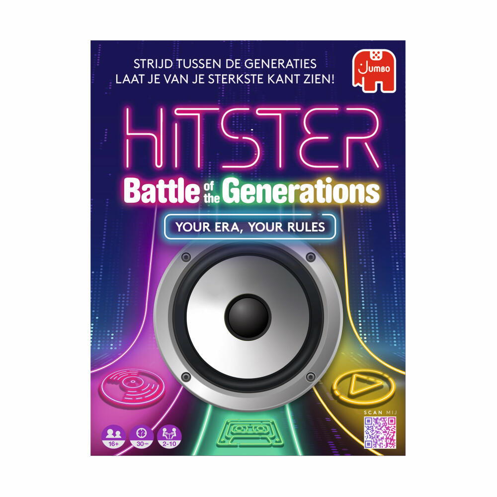 Jumbo Hitster Battle of the Generations, Musik Partyspiel, Ratespiel, ab 16 Jahren, 1110100784