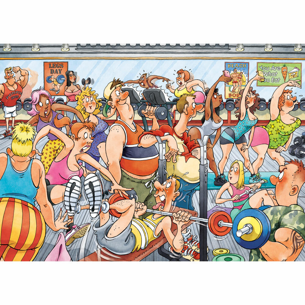 Jumbo Wasgij Original 28 - Hilfe das Gewicht fällt, Puzzle, Erwachsenenpuzzle, 2 x 1000 Teile, 1119800312