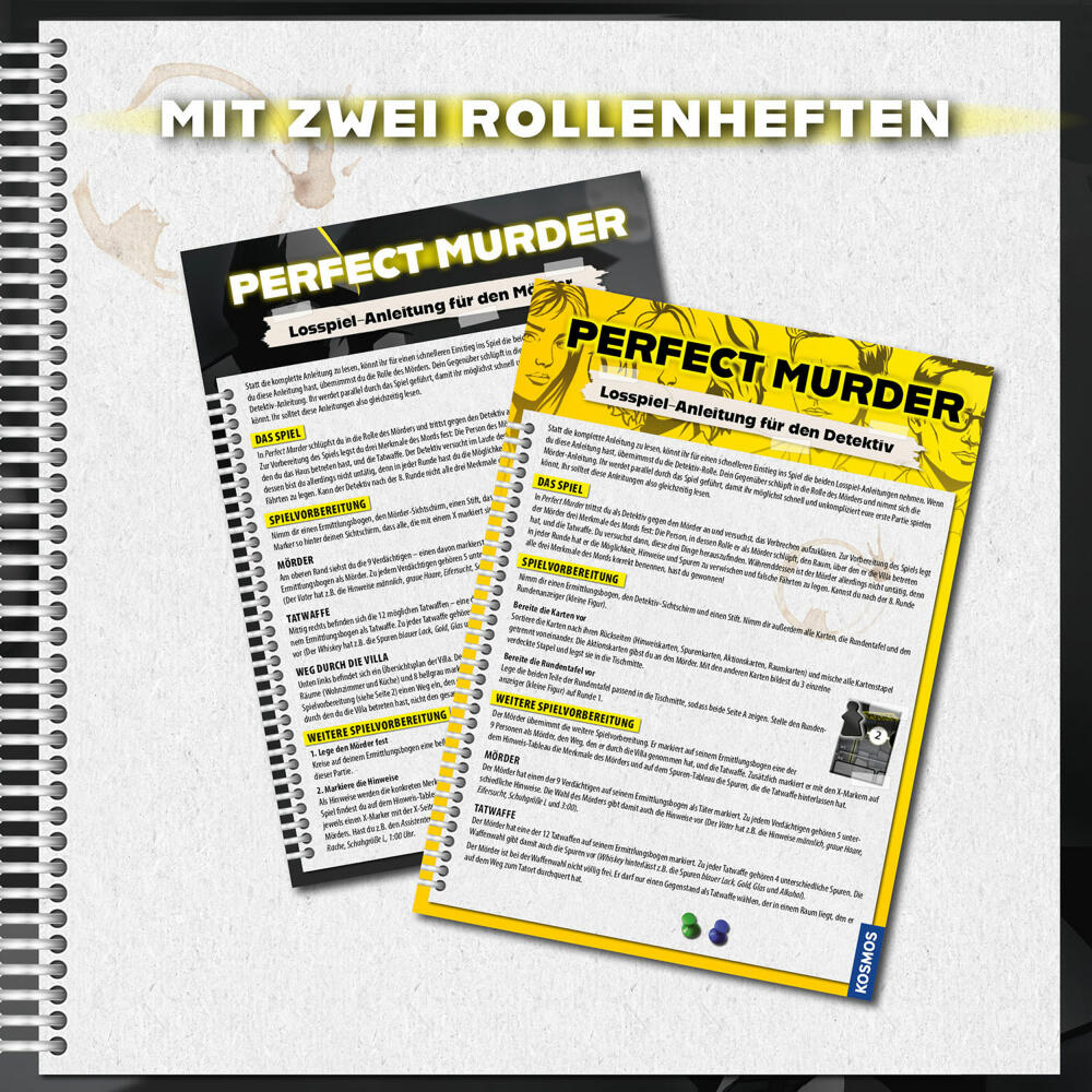 KOSMOS Perfect Murder, Duellspiel, Deduktionsspiel, für 2 Personen, ab 10 Jahren, 684921