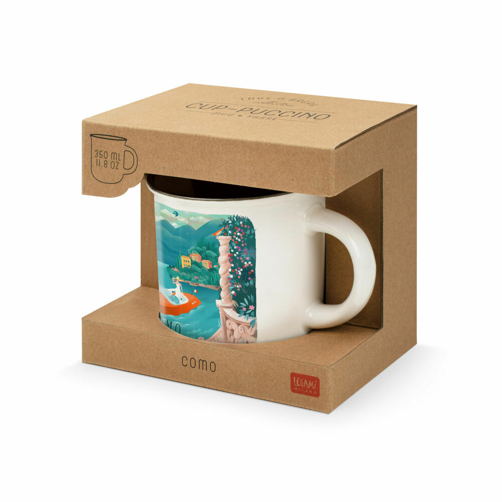 Legami Cup-Puccino Mug Como, Kaffeetasse, Tasse, Becher, New Bone China, 350 ml, CUP0033